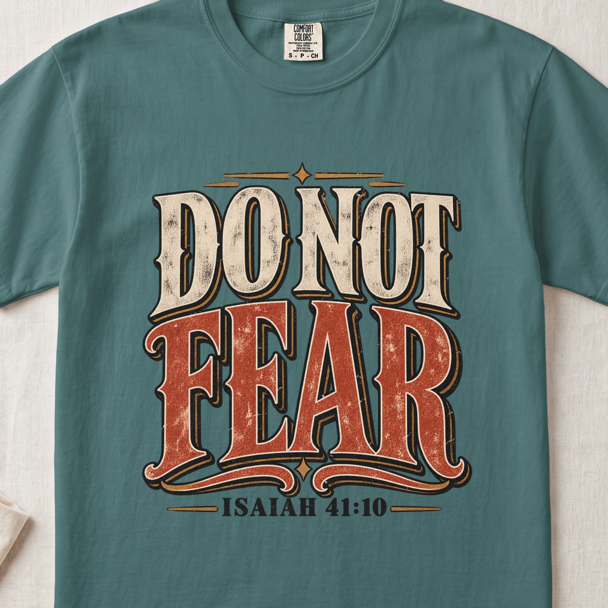 Do Not Fear Isaiah 41 10 T-Shirt, Vintage Christian Shirt, Faith Western Graphic Tee, Bible Verse Shirt, Scripture Tee Gift - View 3 Do Not Fear Isaiah 41 10 T-Shirt, Vintage Christian Shirt, Faith Western Graphic Tee, Bible Verse Shirt, Scripture Tee Gift - View 3