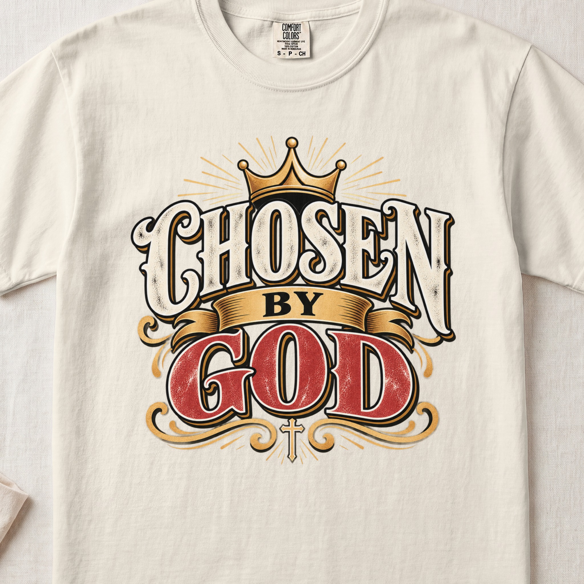 Chosen By God T-Shirt Vintage Christian Shirt Faith Graphic Tee Religious Crown Jesus Top Inspirational Worship Pastor Gift Gospel Apparel - View 8 Chosen By God T-Shirt Vintage Christian Shirt Faith Graphic Tee Religious Crown Jesus Top Inspirational Worship Pastor Gift Gospel Apparel - View 8