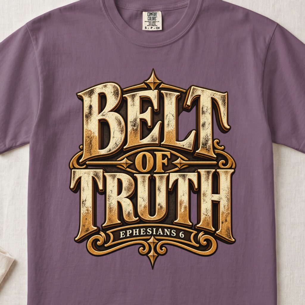 Belt of Truth Shirt Armor of God T-Shirt, Christian Graphic Tee, Ephesians 6 Scripture Shirt, Faith Apparel, Gift for Christian Men