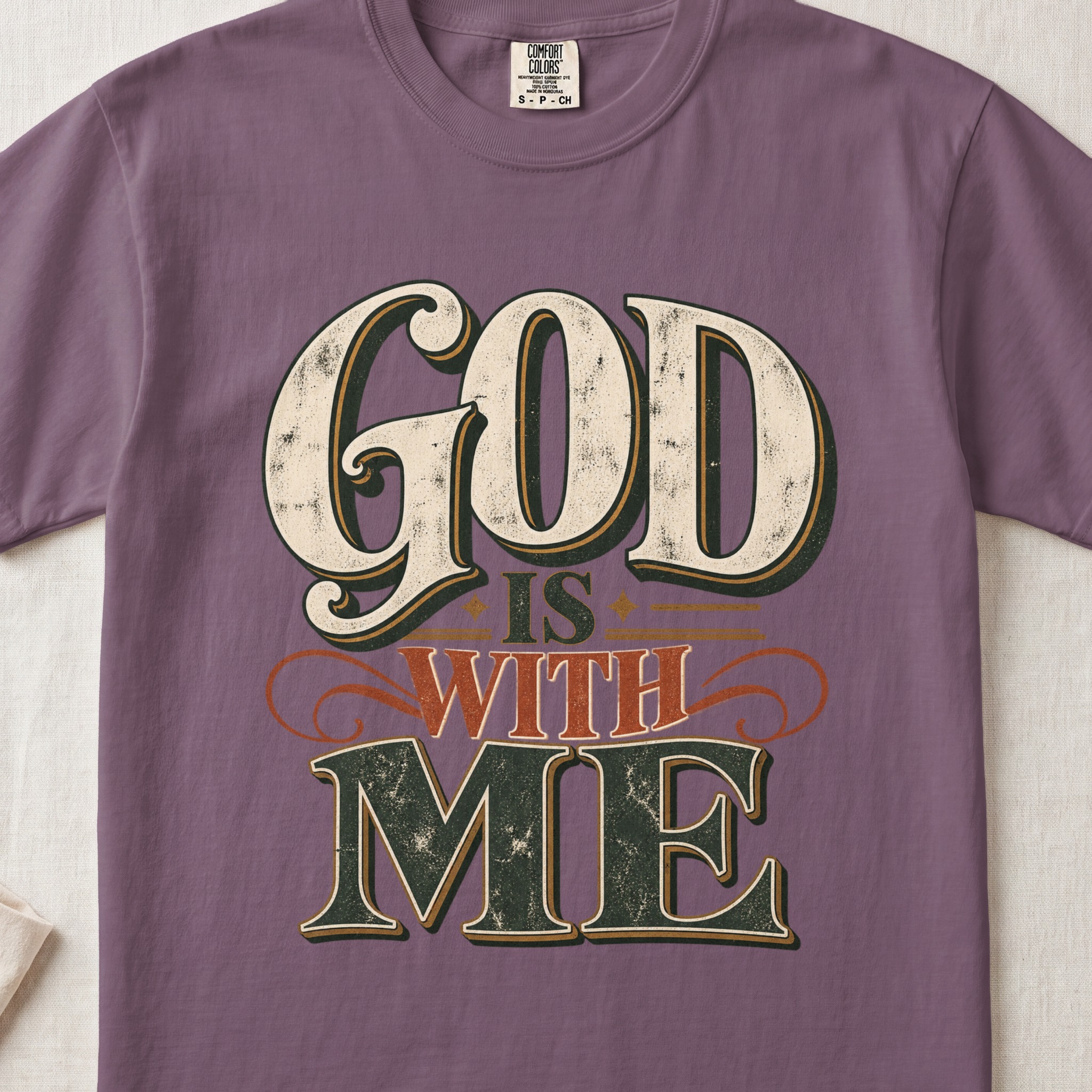 God Is With Me T-Shirt, Retro Christian Faith Shirt, Vintage Religious Graphic Tee, Western Worship Outfit, Inspirational Bible Faith Gift God Is With Me T-Shirt, Retro Christian Faith Shirt, Vintage Religious Graphic Tee, Western Worship Outfit, Inspirational Bible Faith Gift